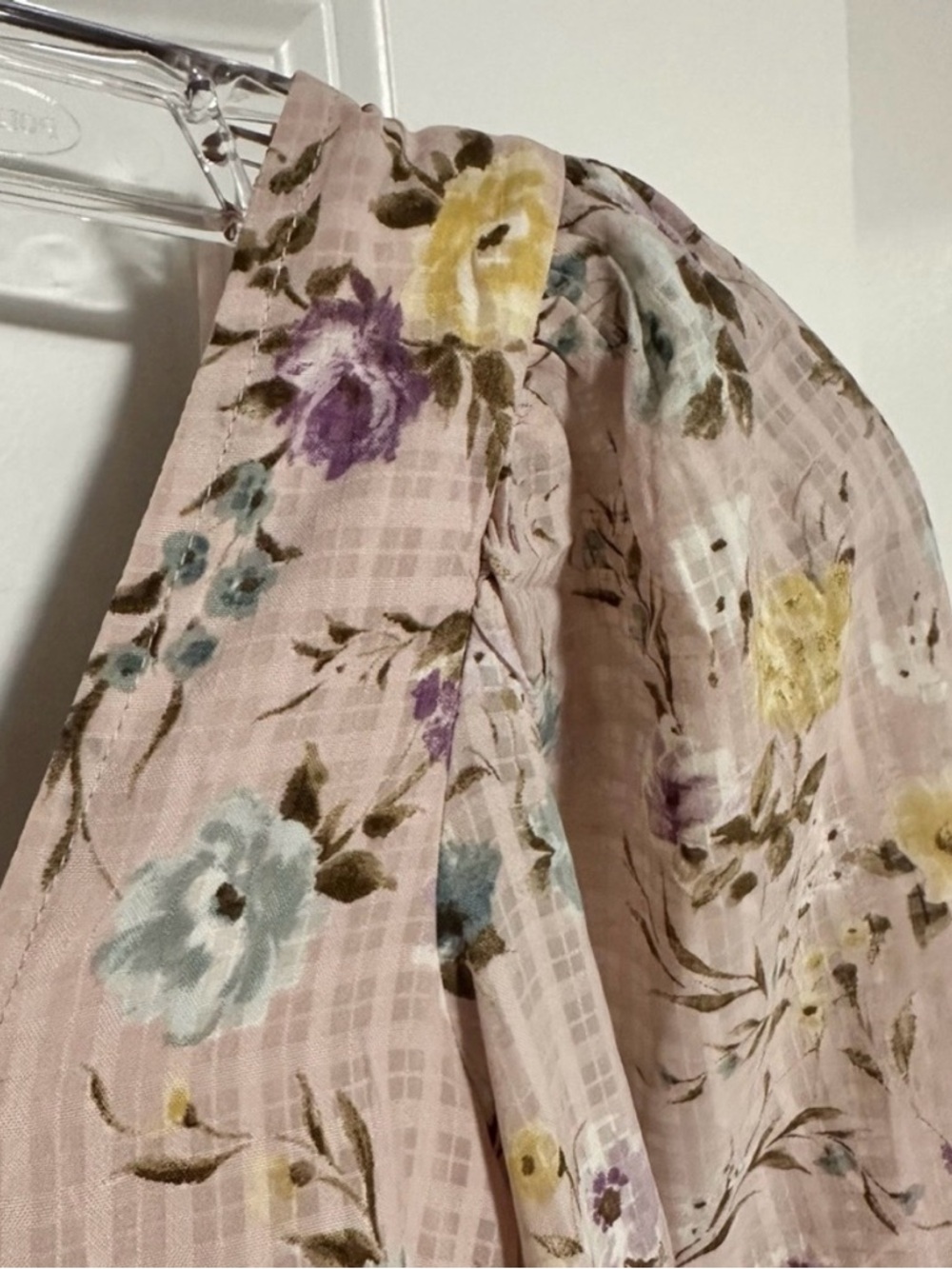 Blu Pepper Pastel Pink Floral Smocked Midi Dress - Picture 4 of 10